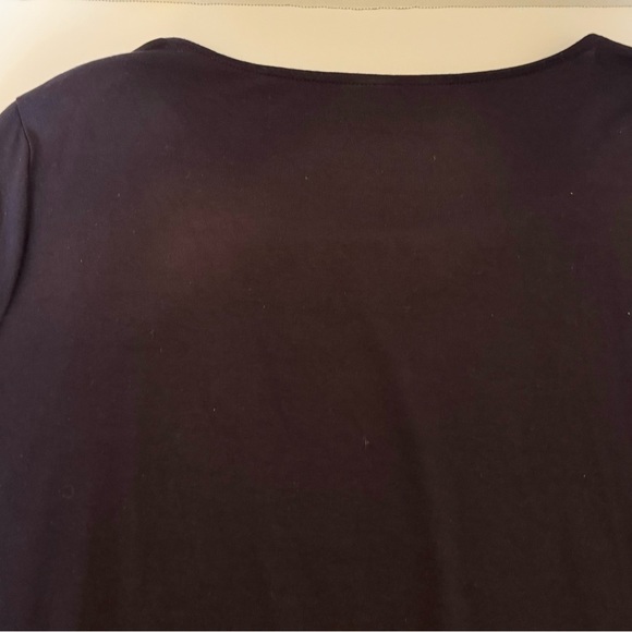 Chico's Ladies Size 2 Purple Long Sleeve Pullover Top Tunic Nylon Velour Design - Picture 8 of 16